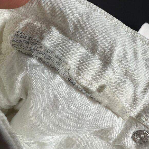 Zara Jeans Women's 27x29* High Rise Wide Leg White Raw Hem Denim Tag 4 - Picture 4 of 16